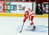 Erik Gustafsson of the Grand Rapids Griffins skates during pre-game warmups before a game against the Manitoba Moose.