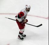 K'Andre Miller of the Carolina Hurricanes skates during a game against the Detroit Red Wings.