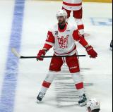 Austin Watson of the Grand Rapids Griffins skates at the blue line during pre-game warmups before a game against the Manitoba Moose.