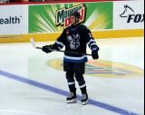 Brad Lambert of the Manitoba Moose skates during a stop in play in a game against the Grand Rapids Griffins.