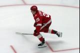 Jacob Bernard-Docker of the Detroit Red Wings skates during a game against the Carolina Hurricanes.