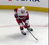 Taylor Hall of the Carolina Hurricanes skates during a game against the Detroit Red Wings.