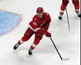 Jacob Bernard-Docker of the Detroit Red Wings skates during a game against the Carolina Hurricanes.